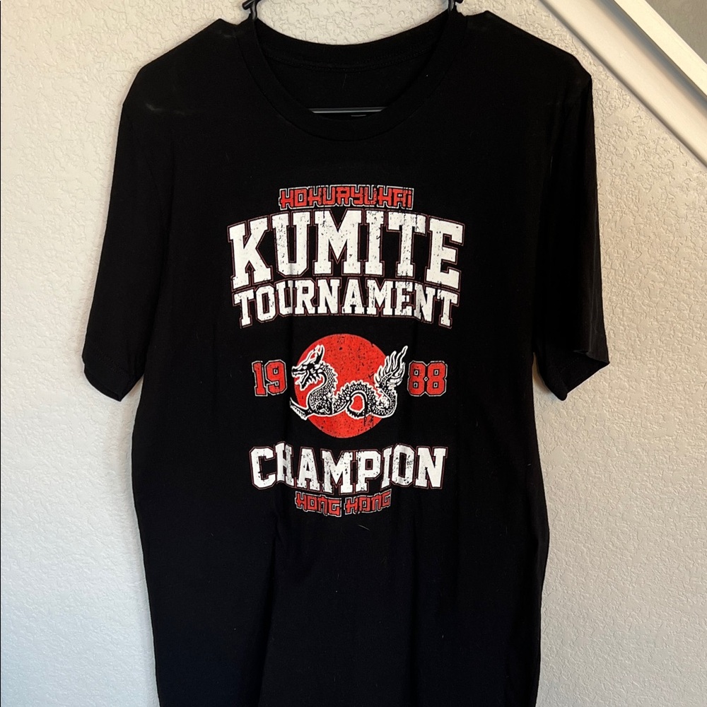 Redbubble Black Kumite Tournament Champion Tee longer fit